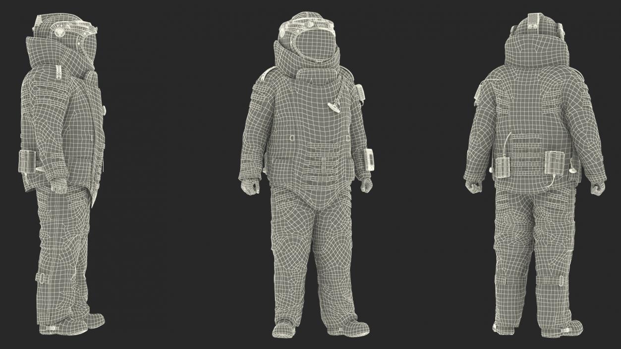 Man in EOD 10 Bomb Suit Stand Pose 3D model