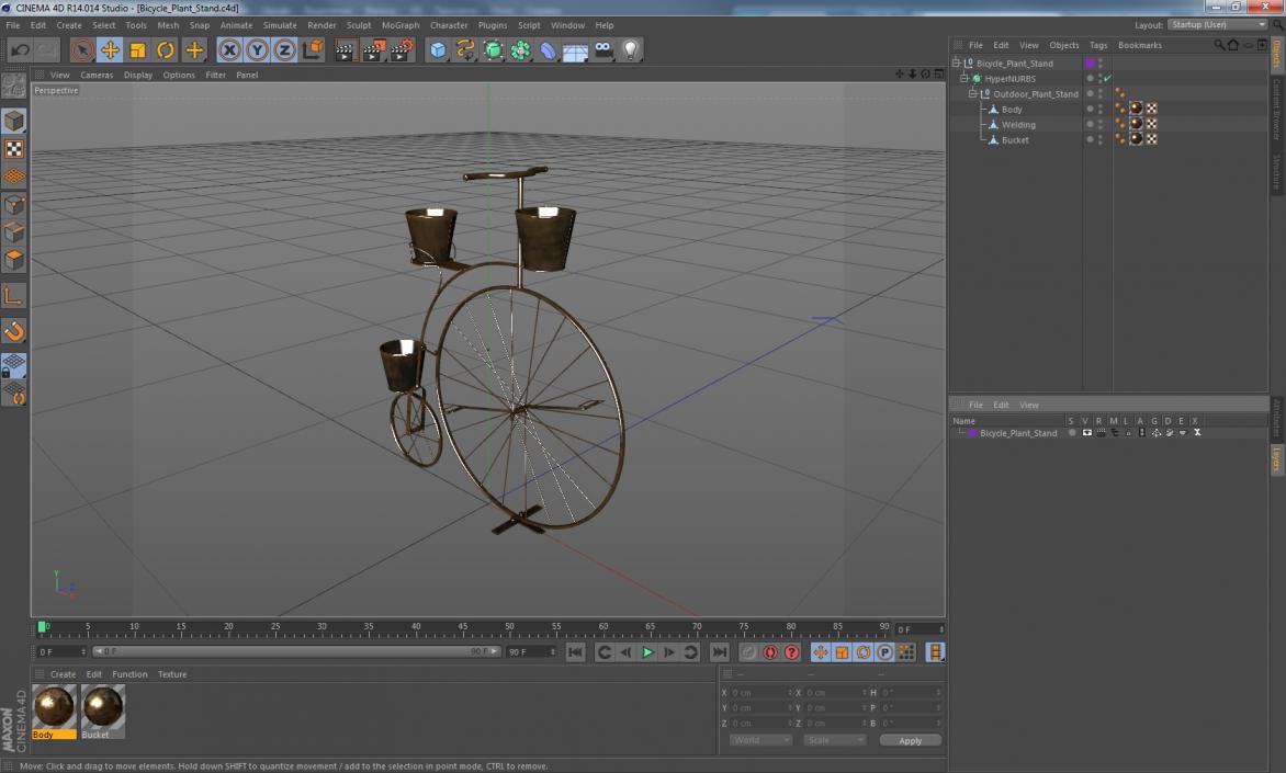 Bicycle Plant Stand 3D model