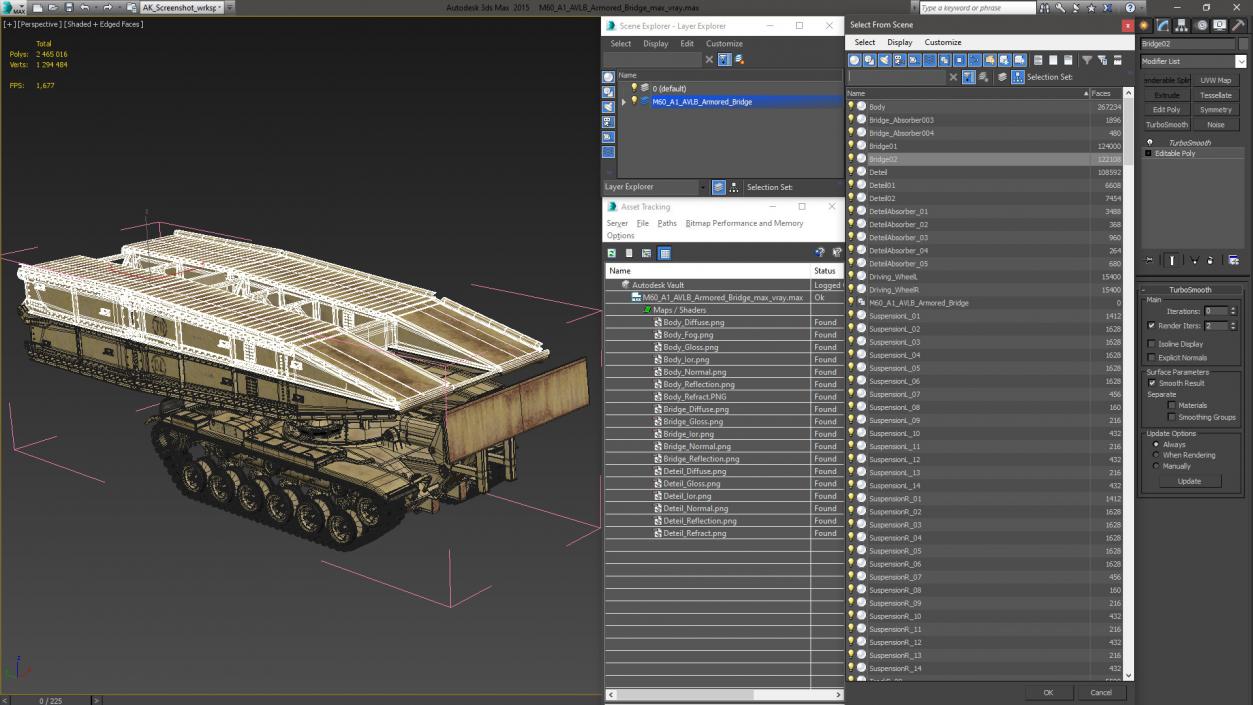 3D M60 A1 AVLB Armored Bridge