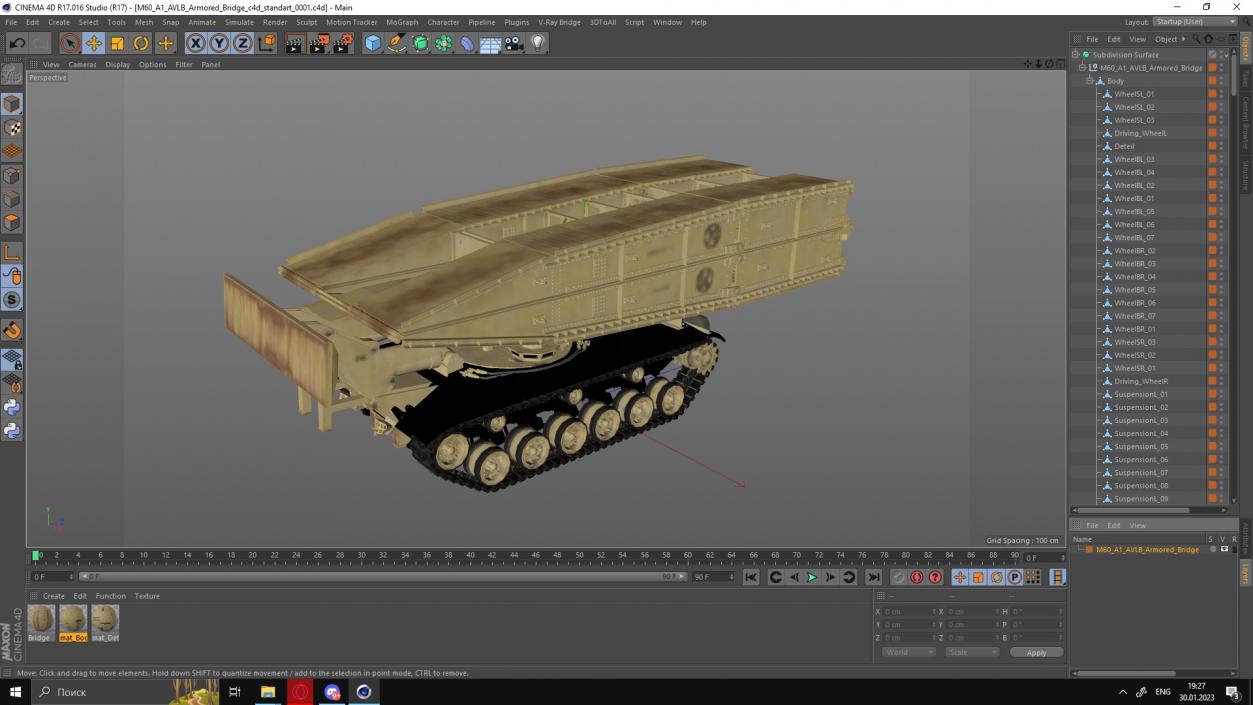 3D M60 A1 AVLB Armored Bridge