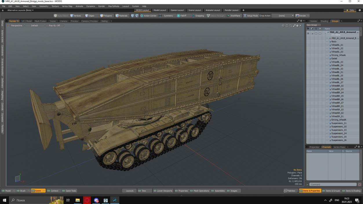 3D M60 A1 AVLB Armored Bridge