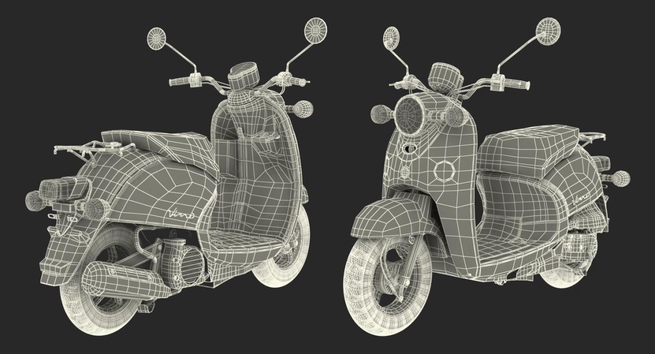 3D model Scooter Motorcycle Yamaha Vino Classic 2017 Rigged