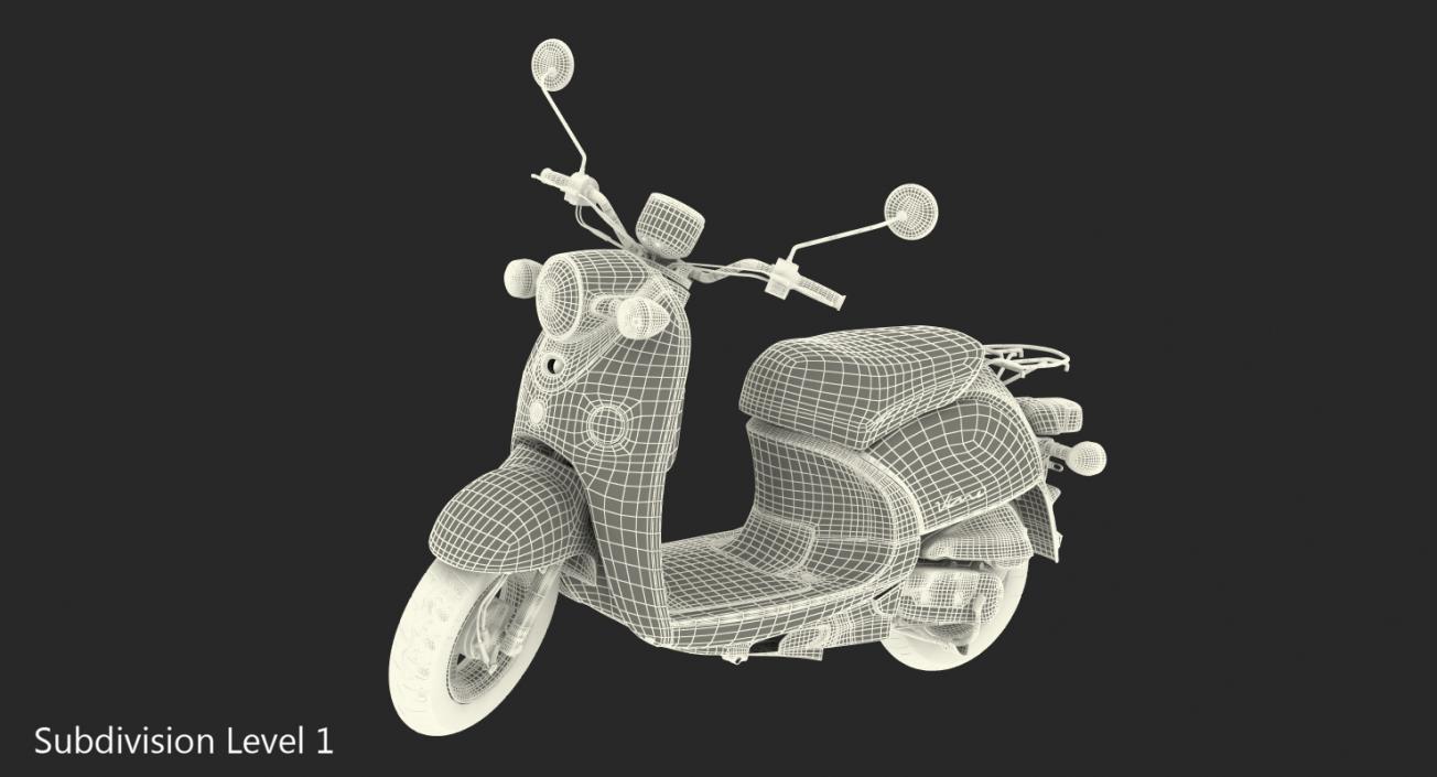 3D model Scooter Motorcycle Yamaha Vino Classic 2017 Rigged