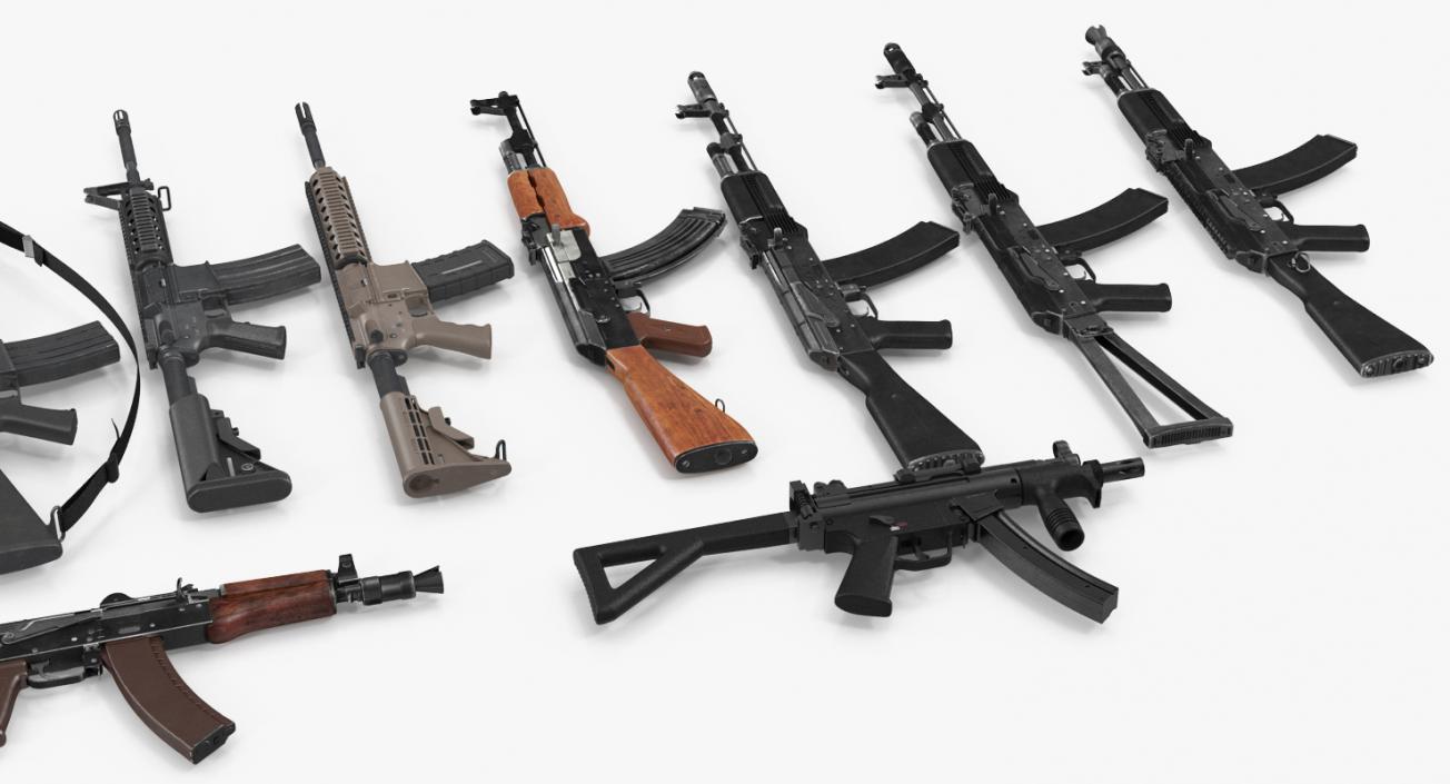 Assault Rifles Collection 3 3D