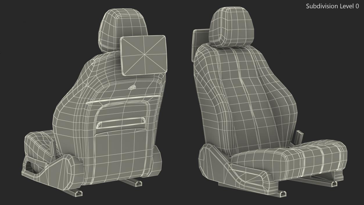 3D Luxury Car Front Seat