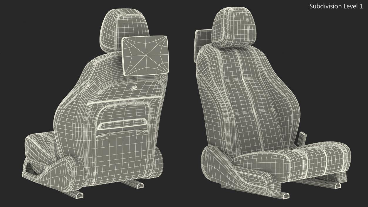 3D Luxury Car Front Seat