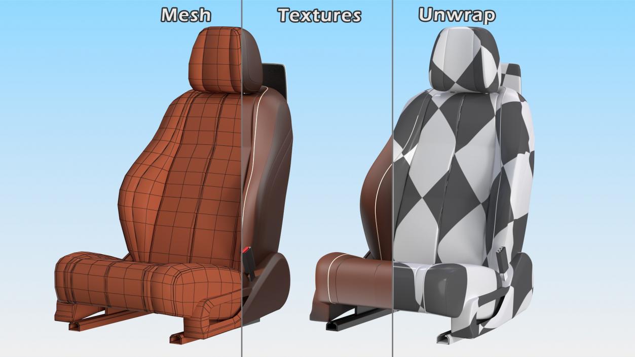 3D Luxury Car Front Seat