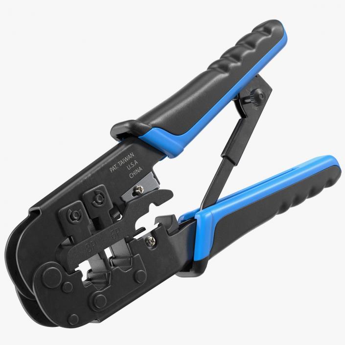 3D Multifunctional Network RJ45 Crimping Pliers Rigged