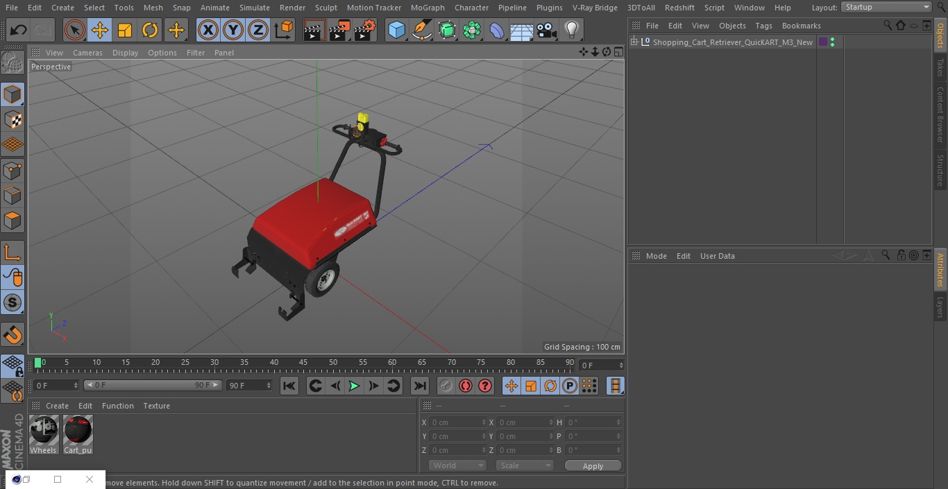 Shopping Cart Retriever QuicKART M3 New 3D model