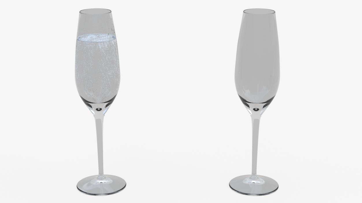 3D Freixenet Prosecco Sparkling Wine and Glass model