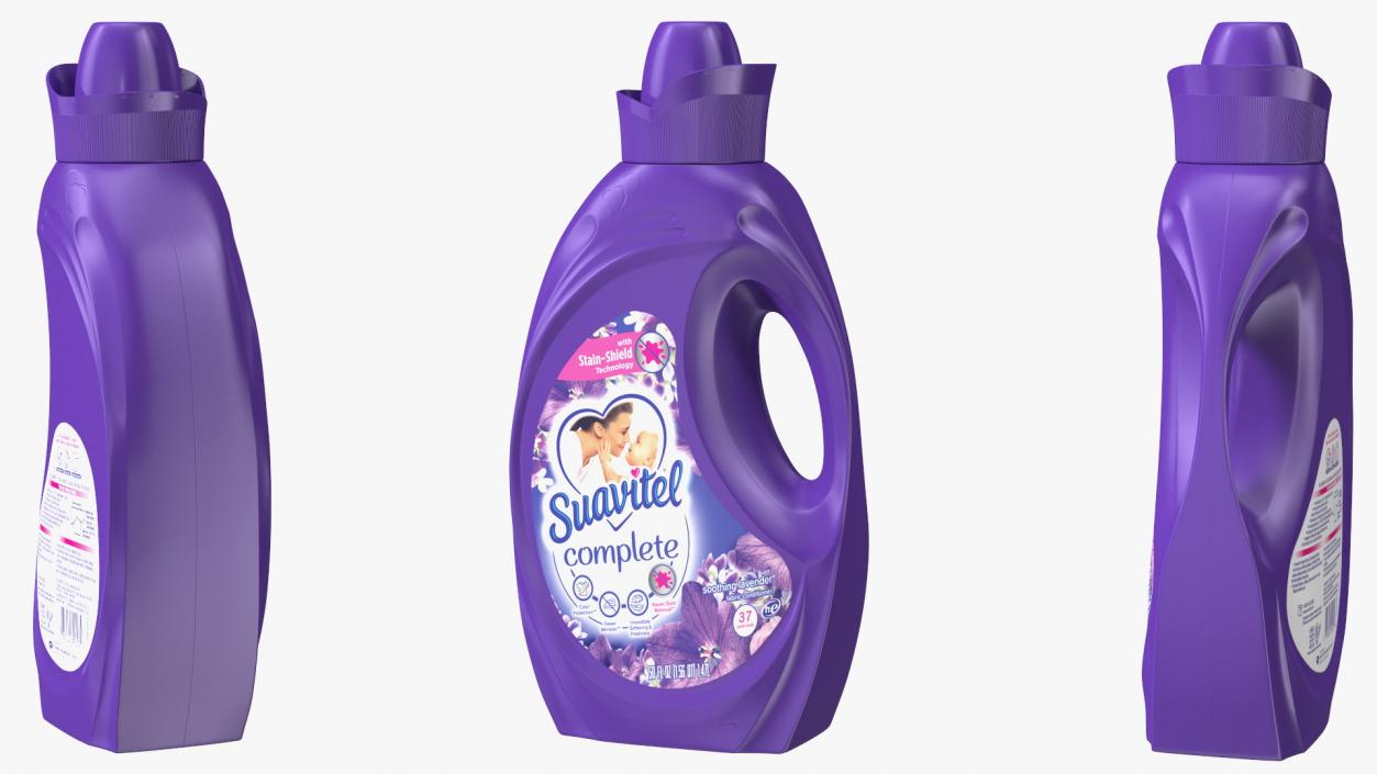 Suavitel Lavender Liquid Fabric Softener Medium 3D