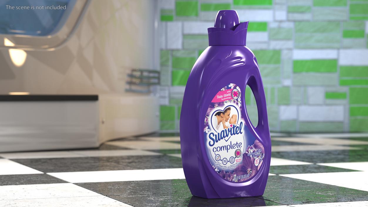 Suavitel Lavender Liquid Fabric Softener Medium 3D