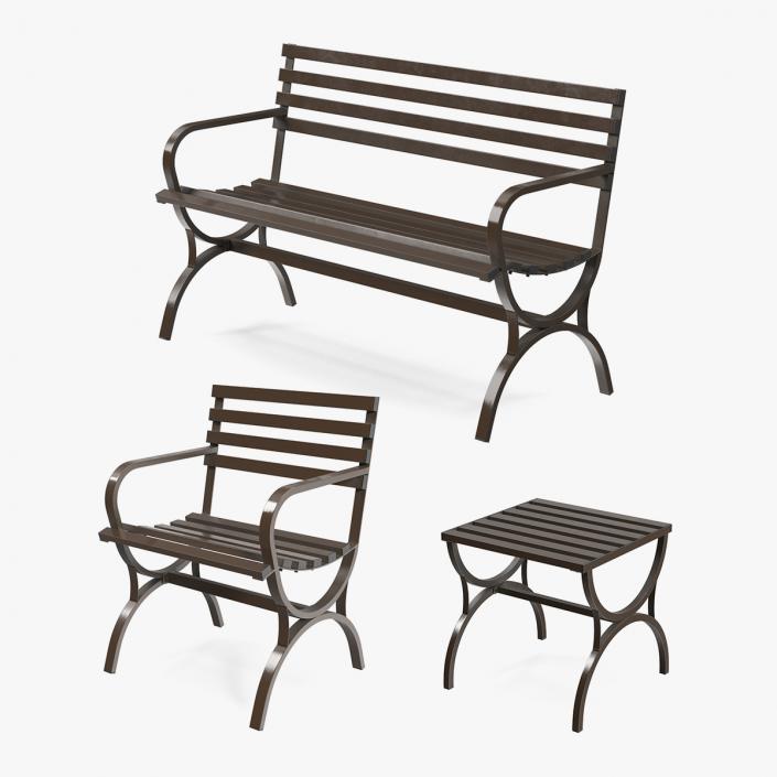 3D model Outdoor Garden Furniture Collection