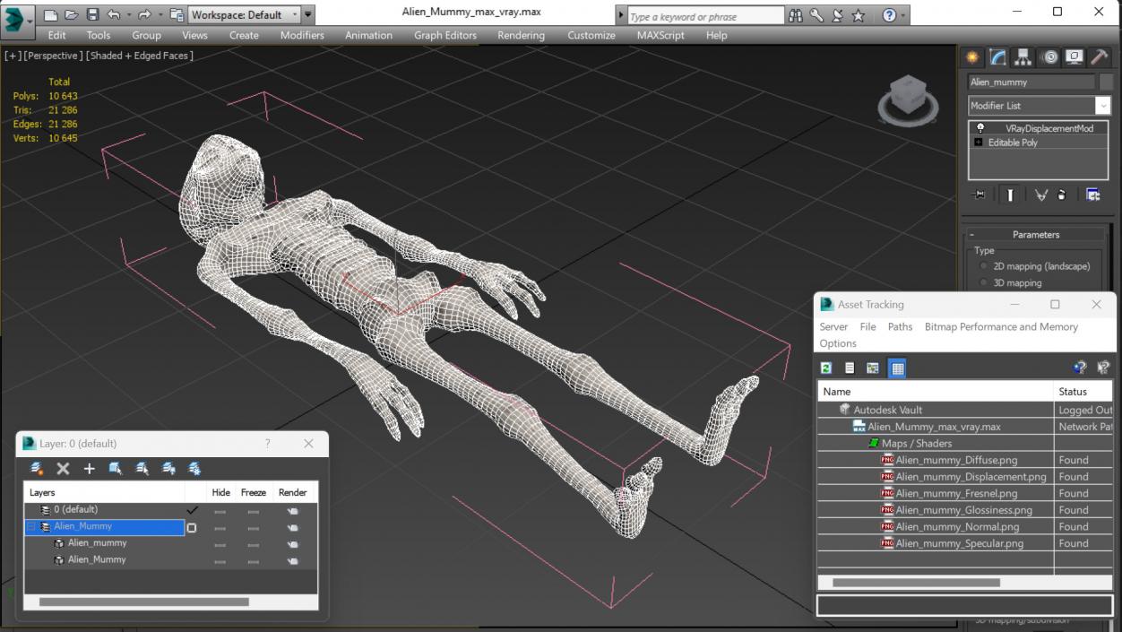 3D Alien Mummy