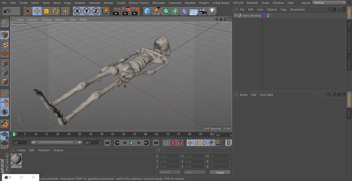 3D Alien Mummy