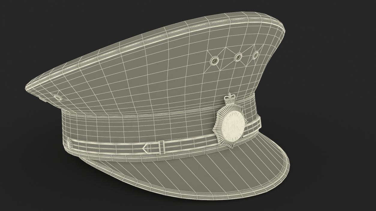 British Police Custodian Helmet with Badge 3D