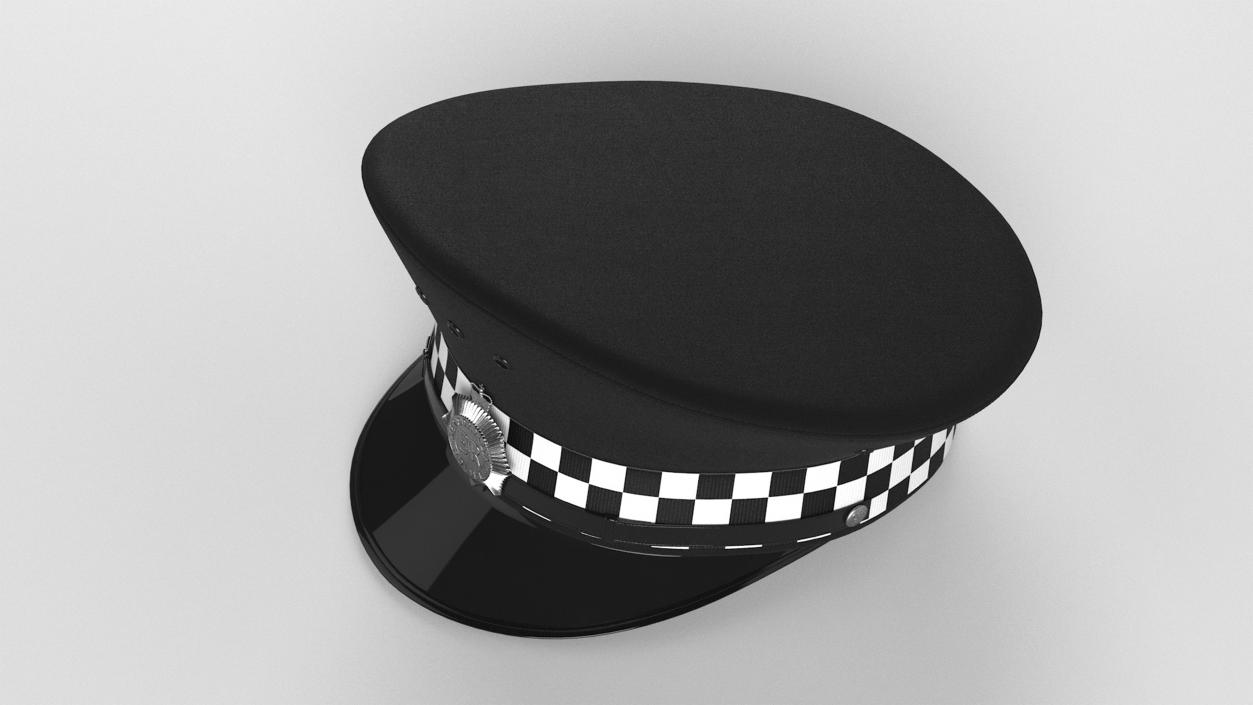 British Police Custodian Helmet with Badge 3D