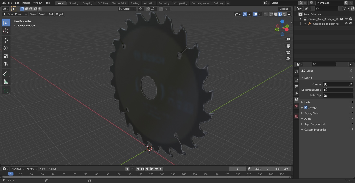 Circular Blade Bosch for Wood 3D model