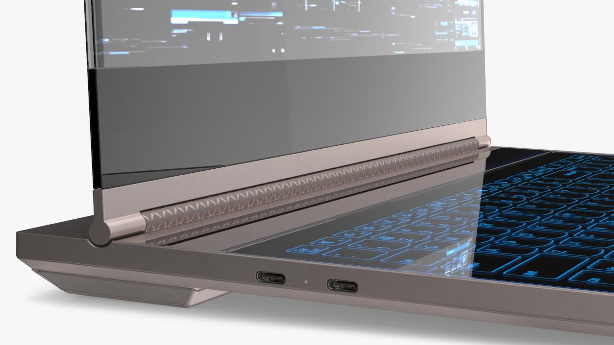 3D Futuristic Holographic Laptop 2