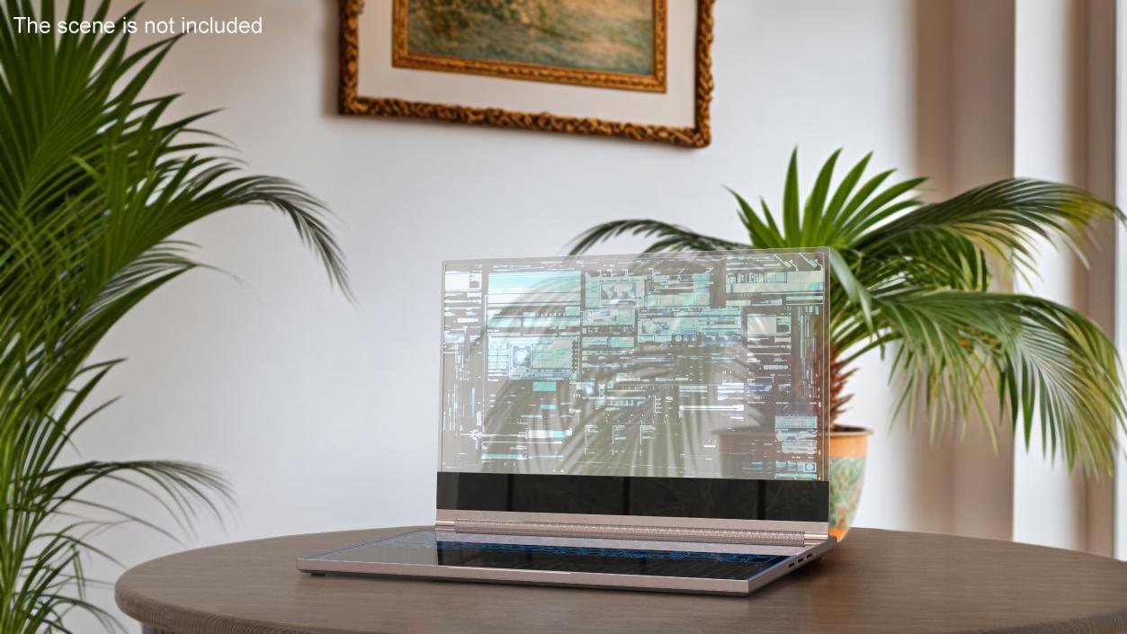 3D Futuristic Holographic Laptop 2