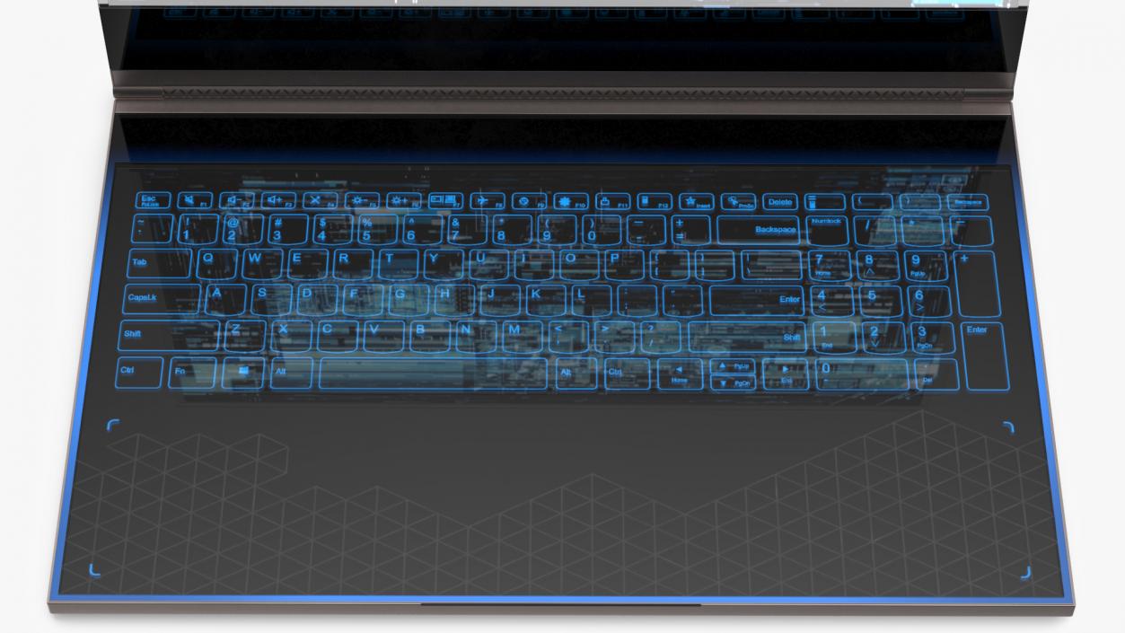 3D Futuristic Holographic Laptop 2