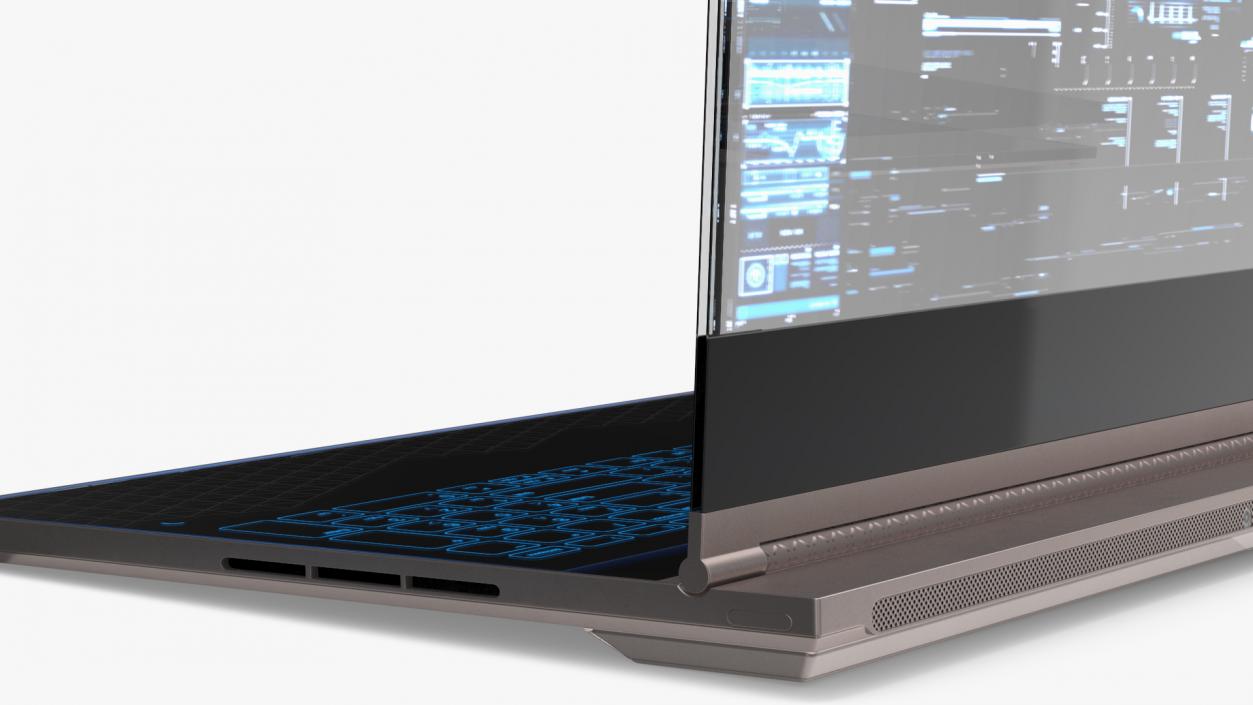 3D Futuristic Holographic Laptop 2