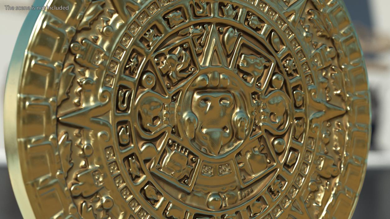 3D Maya Calendar Gold model