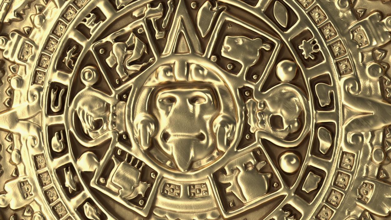 3D Maya Calendar Gold model