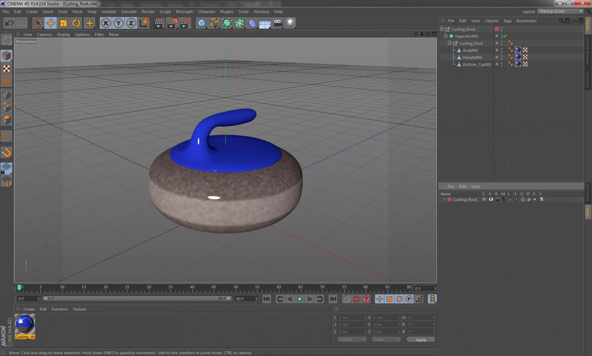 Curling Rock 3D