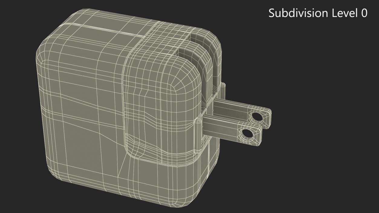 Apple 12W USB Power Adapter Assembled 3D
