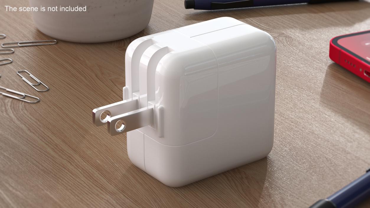 Apple 12W USB Power Adapter Assembled 3D