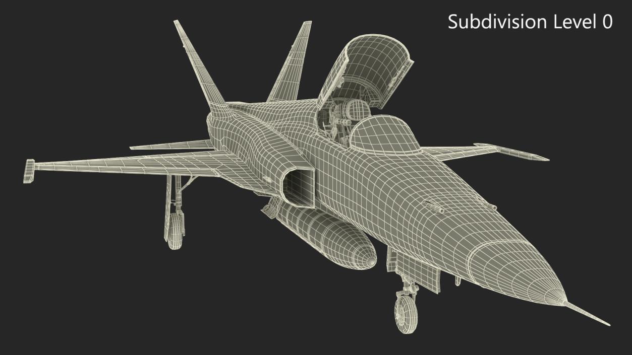 3D Iranian HESA Saeqeh Fighter Aircraft Rigged model