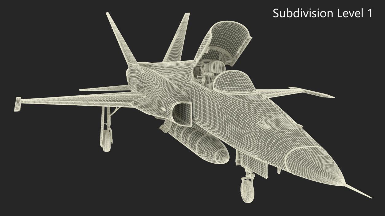 3D Iranian HESA Saeqeh Fighter Aircraft Rigged model