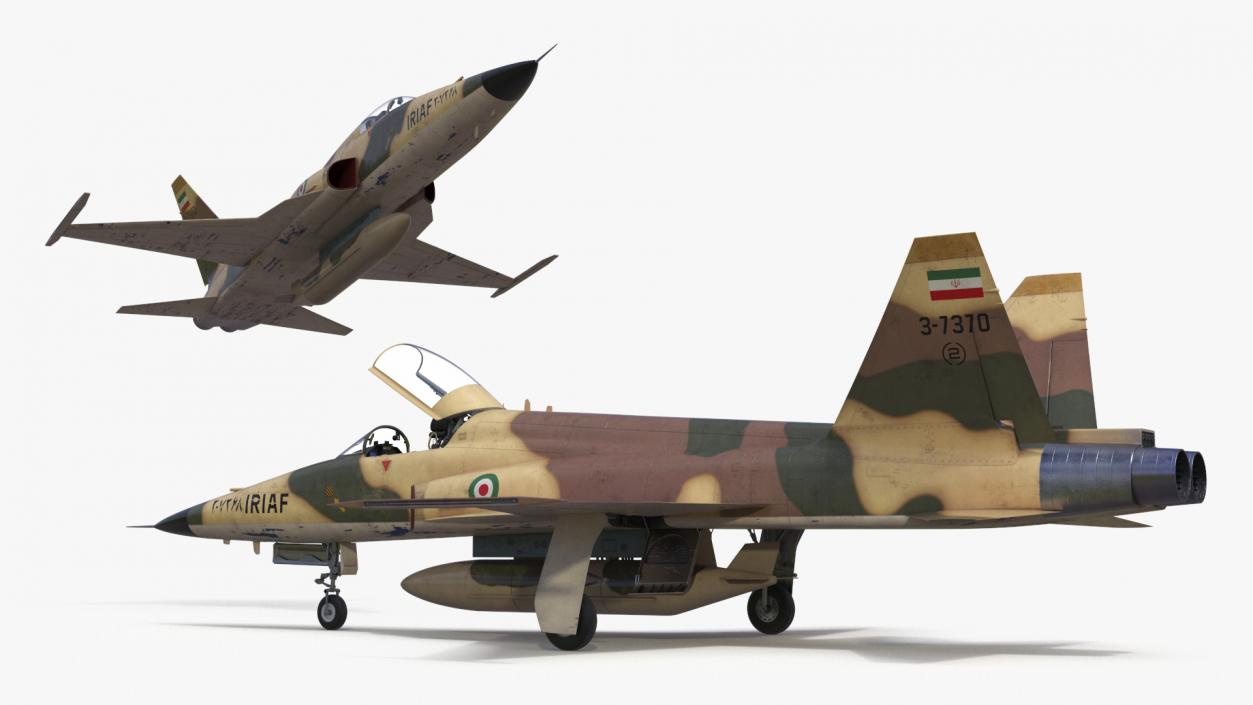 3D Iranian HESA Saeqeh Fighter Aircraft Rigged model