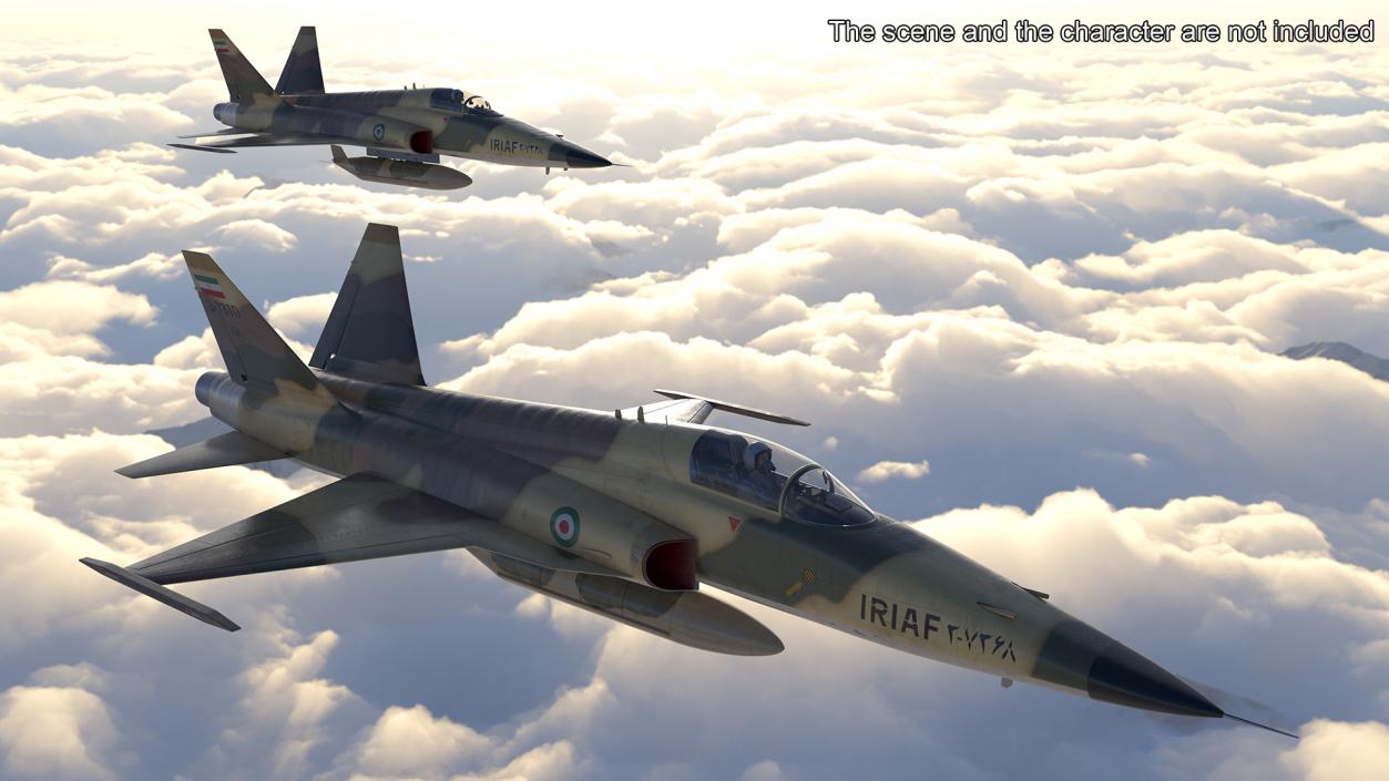 3D Iranian HESA Saeqeh Fighter Aircraft Rigged model