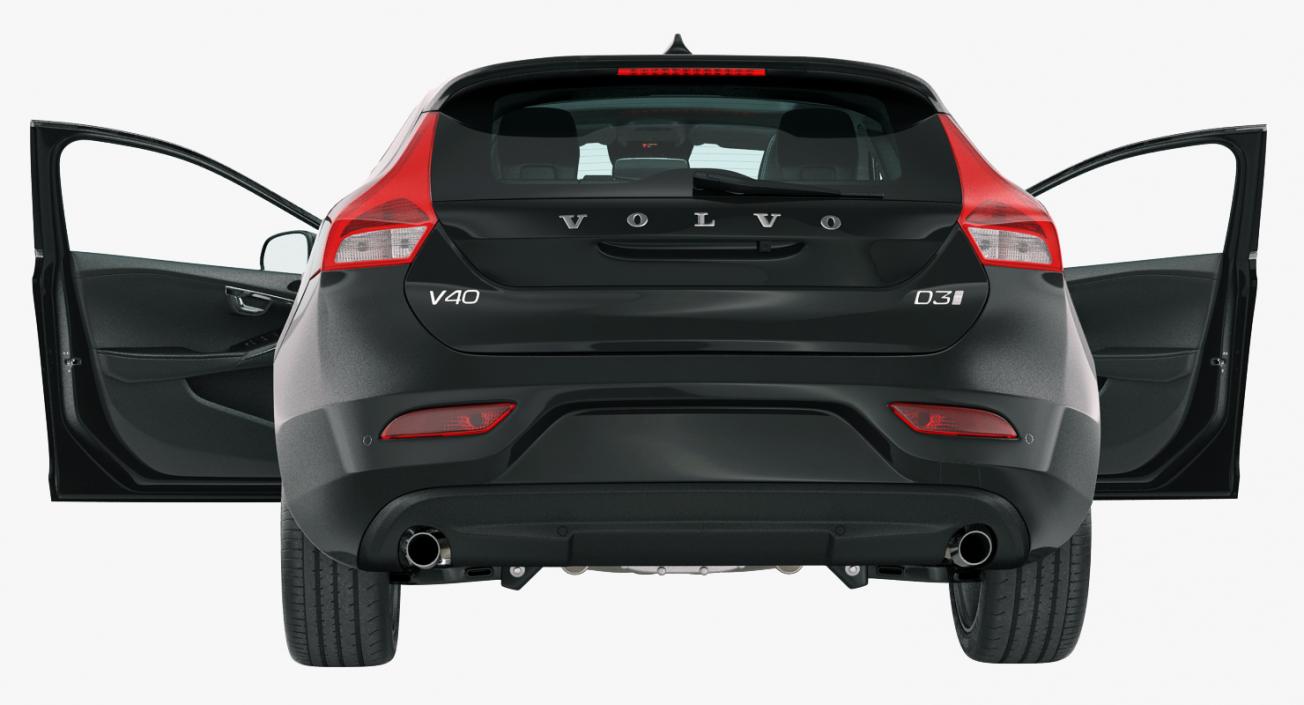 3D Volvo V40 Hatchback Rigged