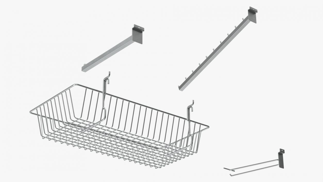 3D Metal Slatwall Accessories