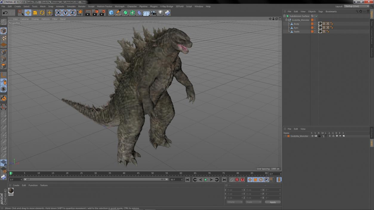 3D Godzilla Monster