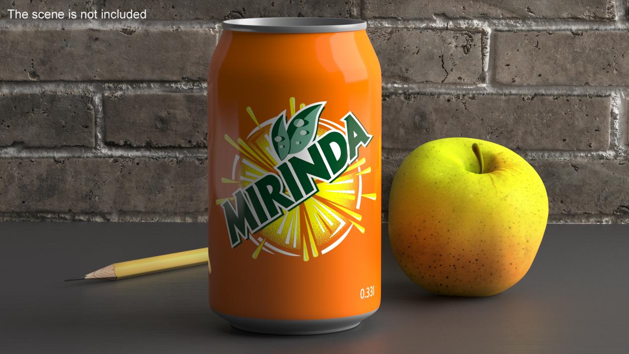 3D Mirinda Orange 033L Can model