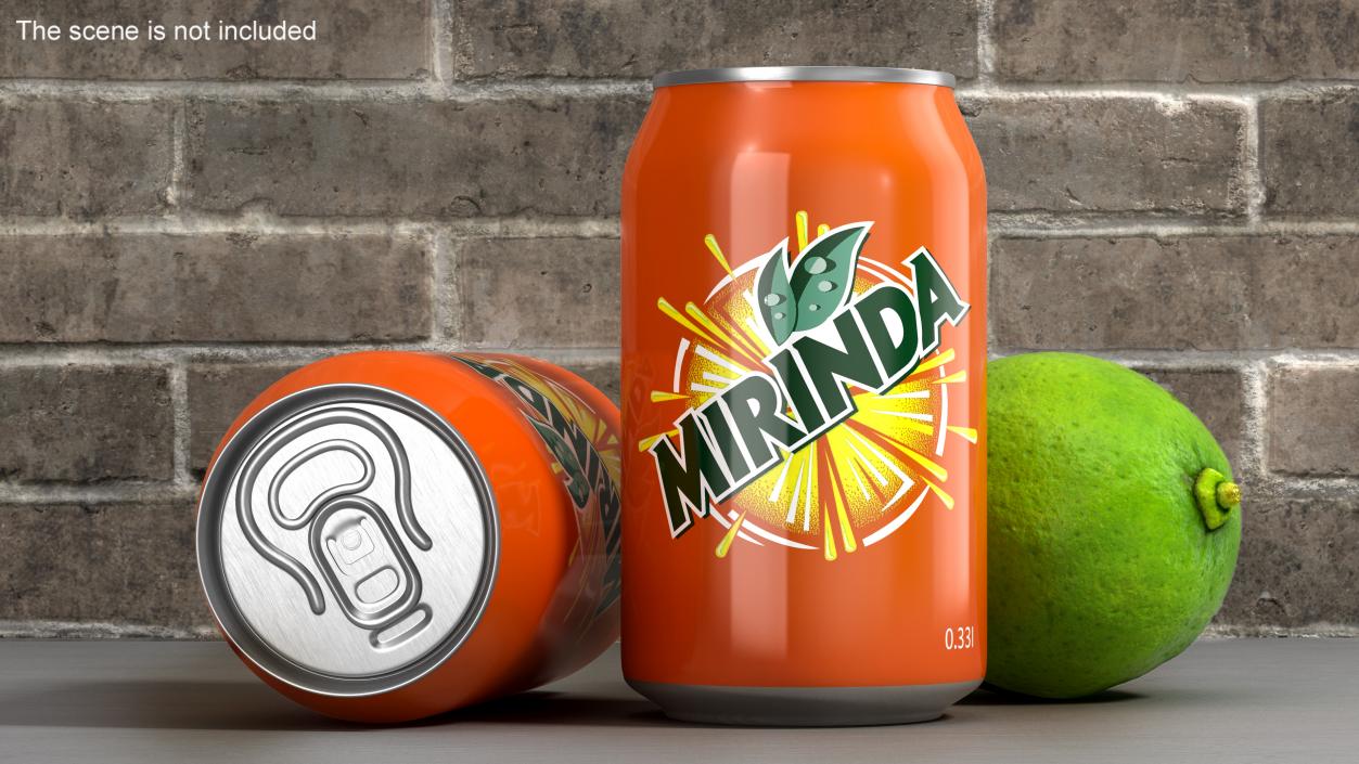 3D Mirinda Orange 033L Can model