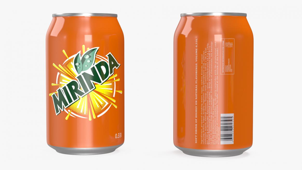 3D Mirinda Orange 033L Can model