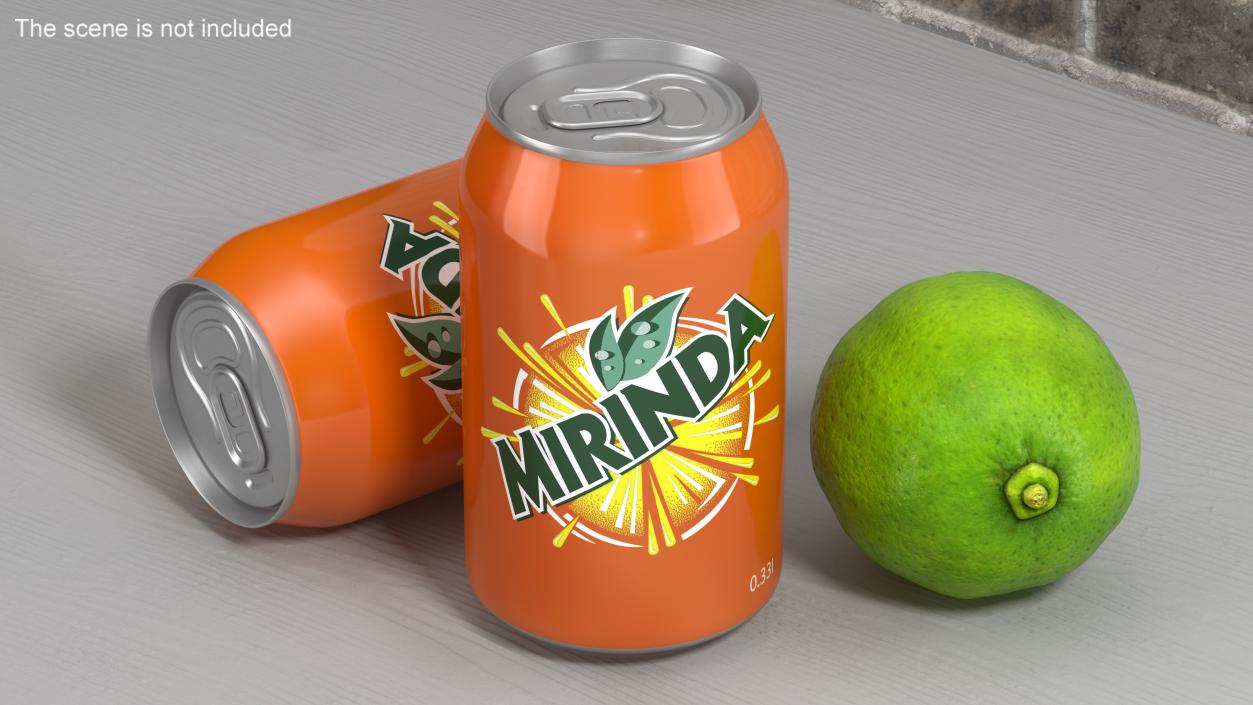 3D Mirinda Orange 033L Can model