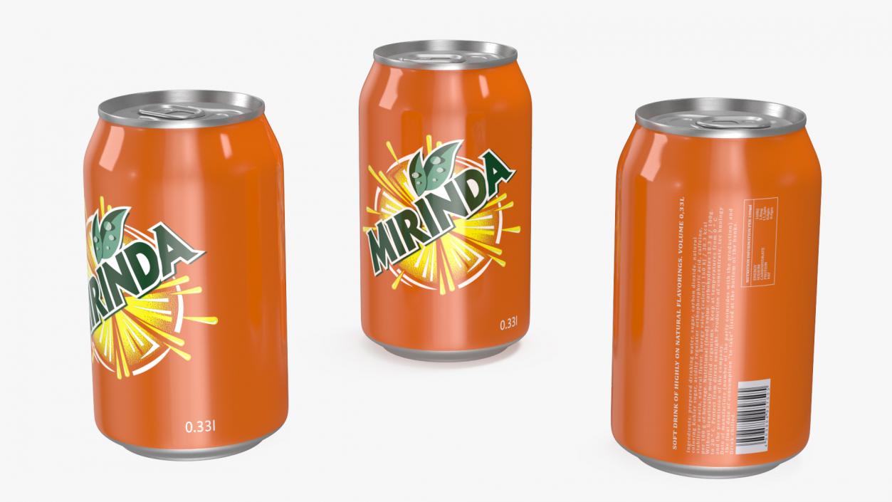 3D Mirinda Orange 033L Can model