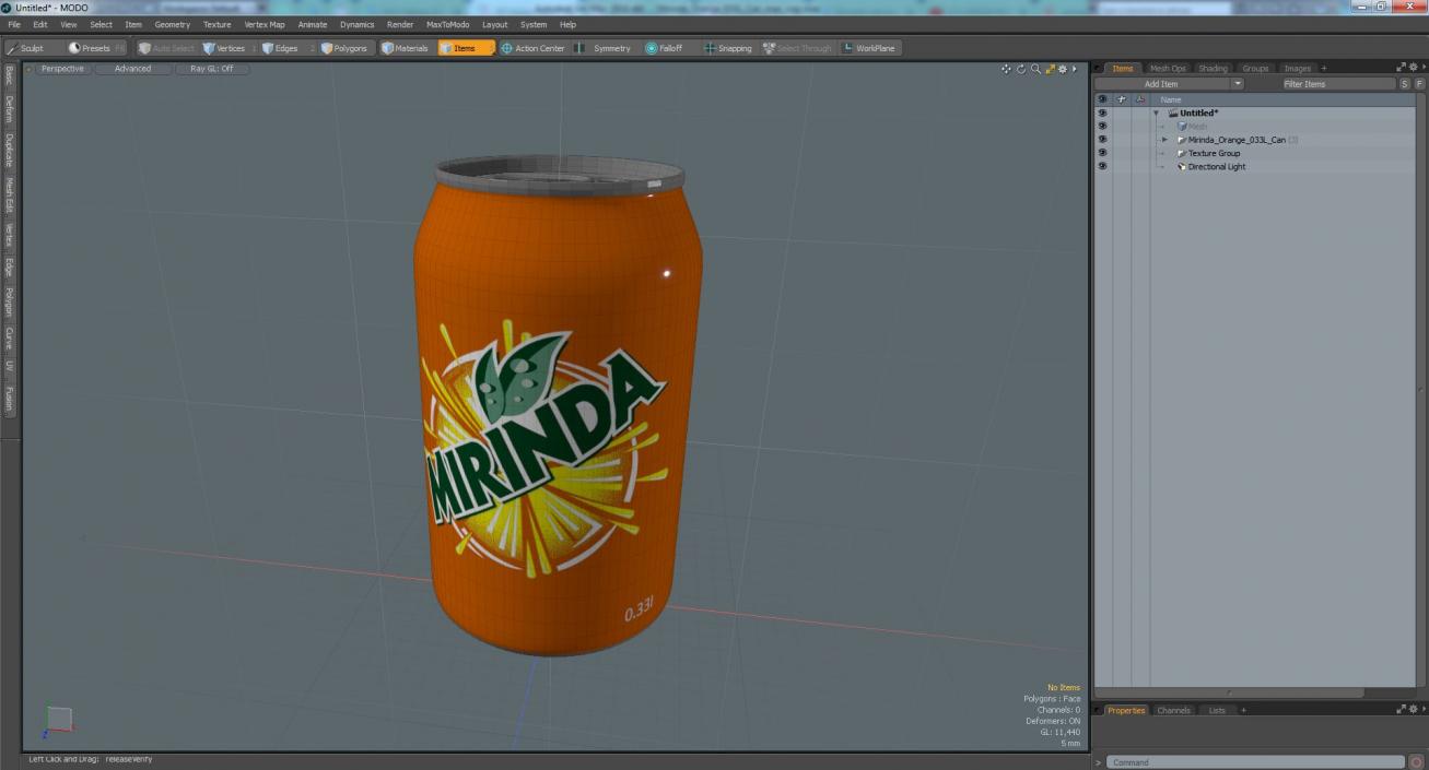 3D Mirinda Orange 033L Can model