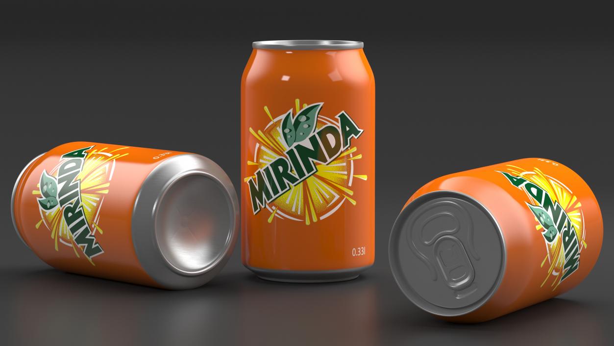 3D Mirinda Orange 033L Can model