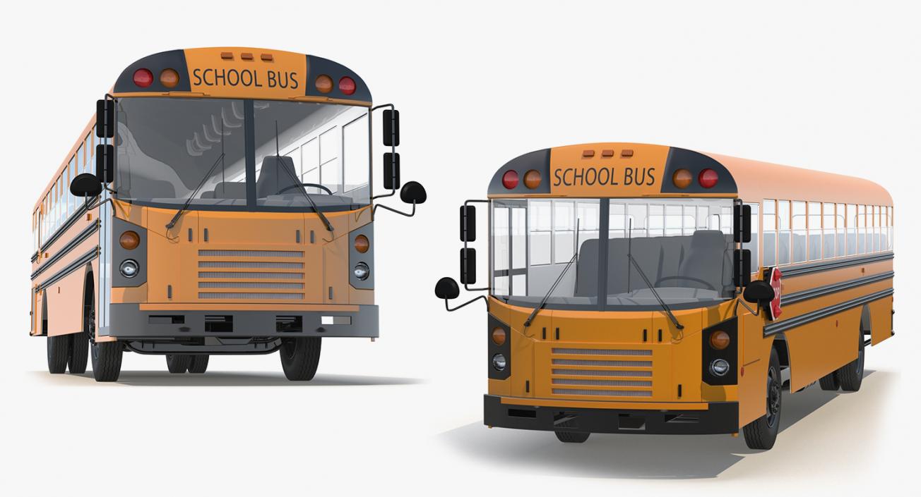 3D model School Buses Collection 2