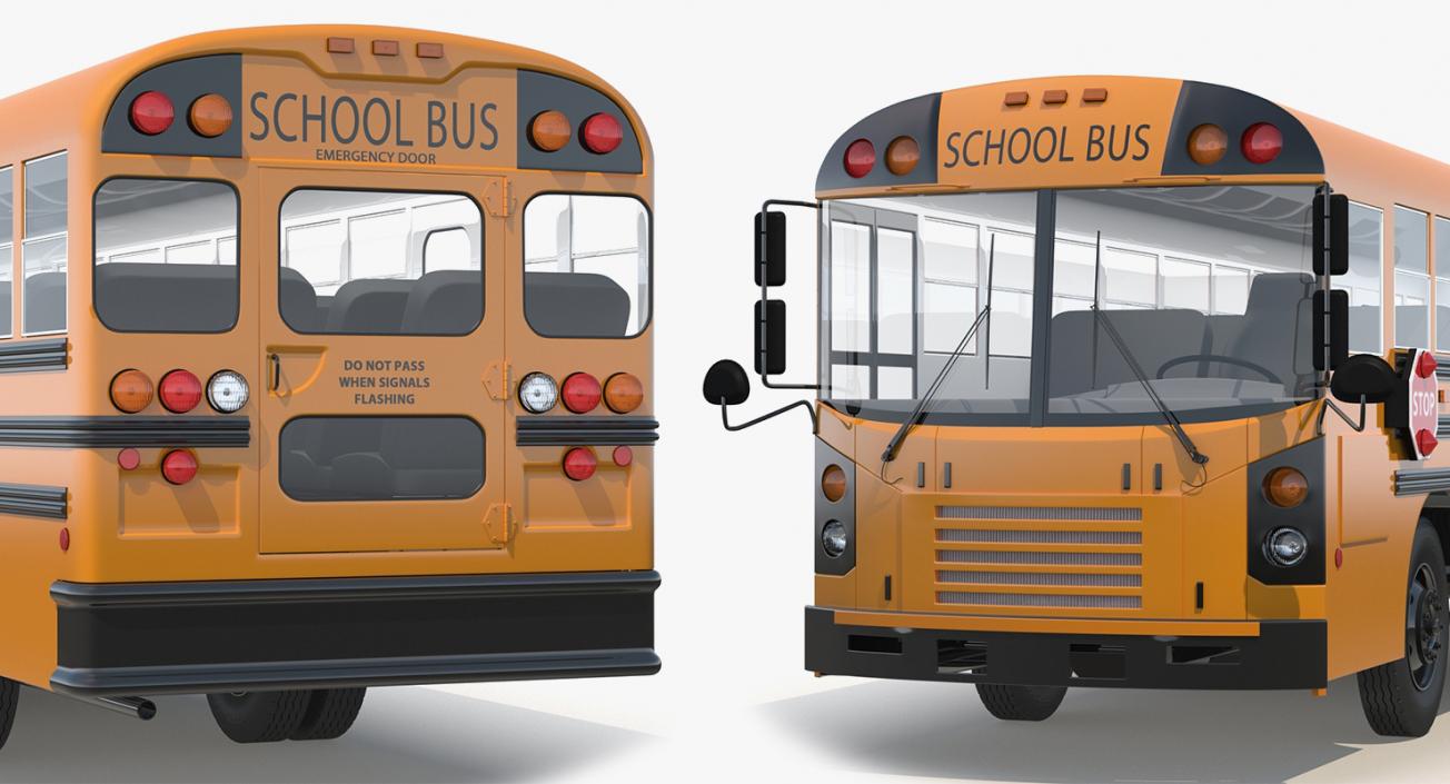 3D model School Buses Collection 2