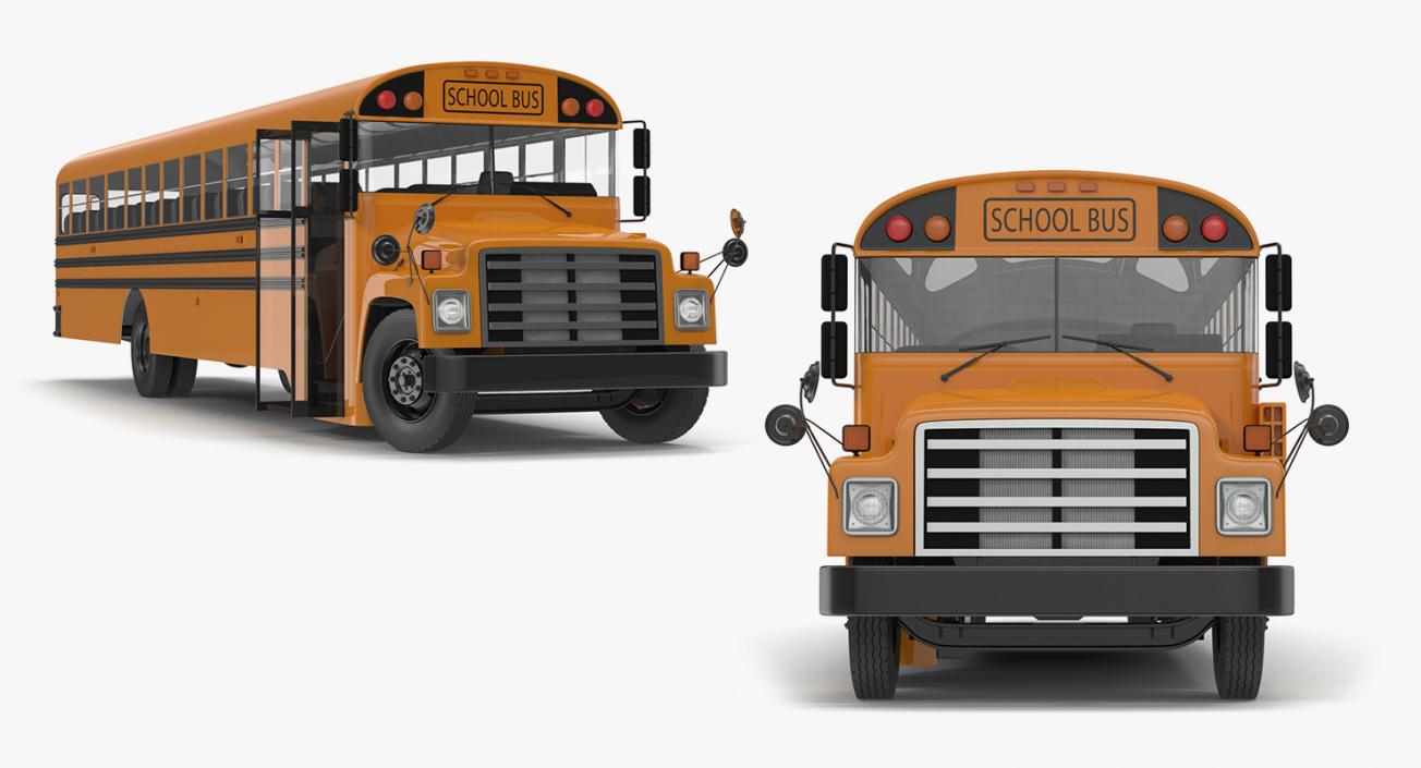 3D model School Buses Collection 2