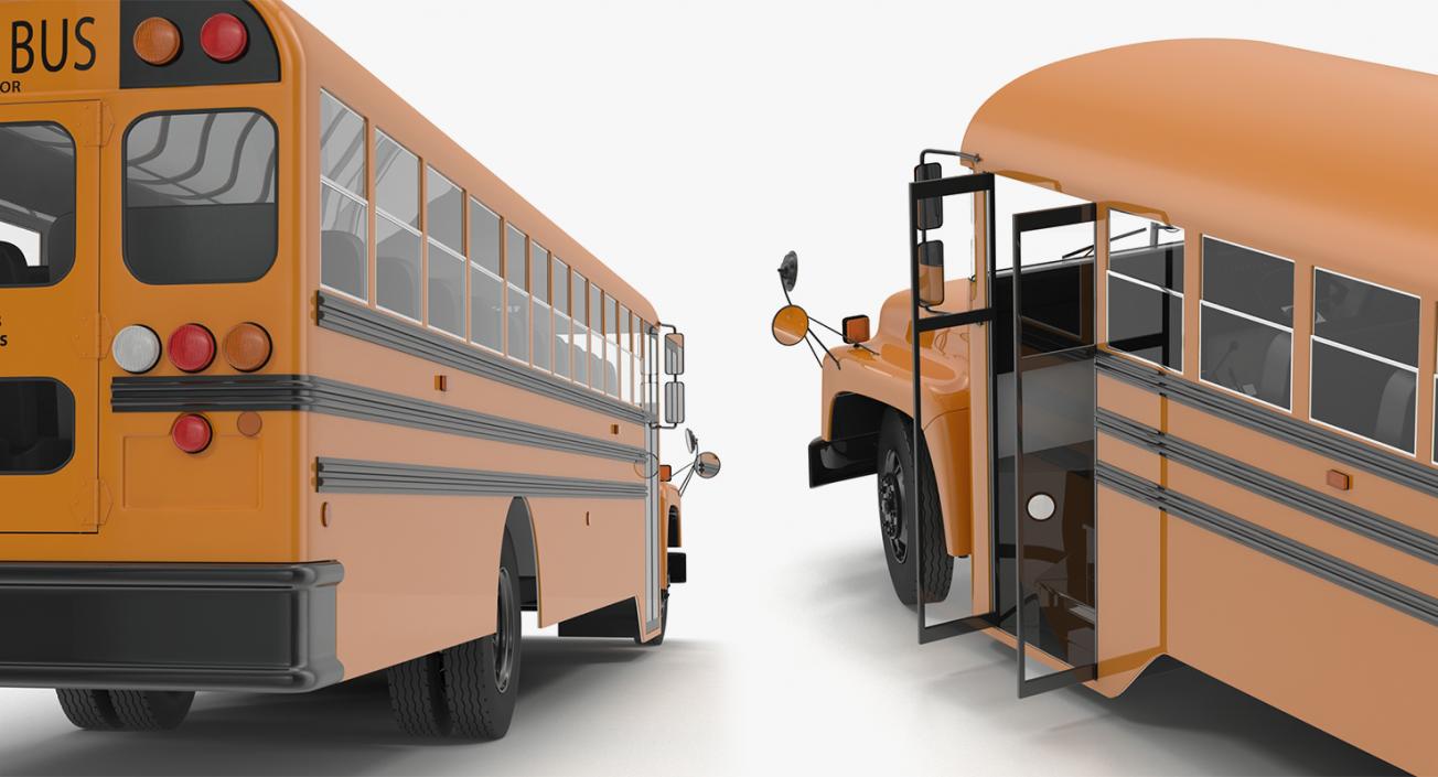 3D model School Buses Collection 2