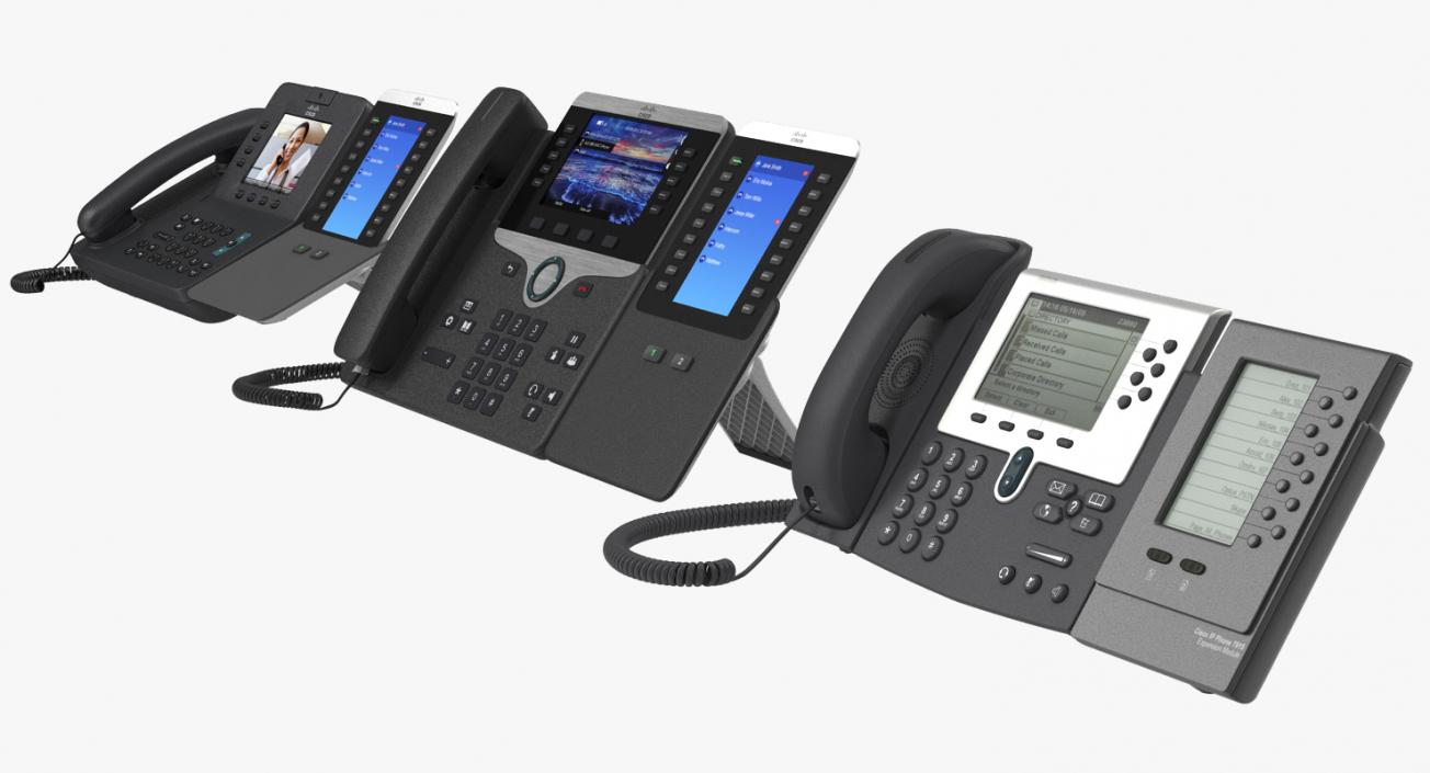 3D Cisco IP Phones Collection 6 model